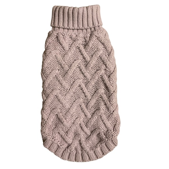 Top Paw Other - TOP PAW Dog Sweater Acrylic Cable Knit Pink Small/Medium VGC